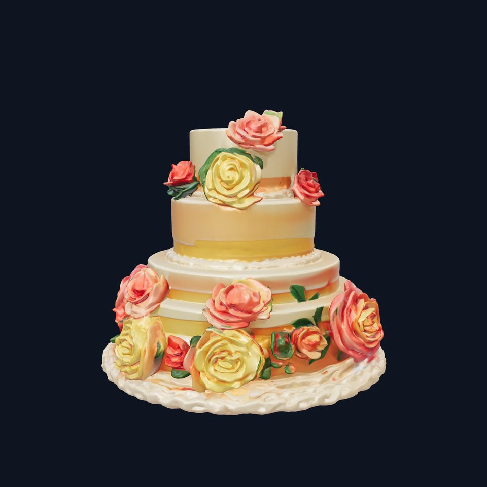 Ornate Gradient Party Cake model pack